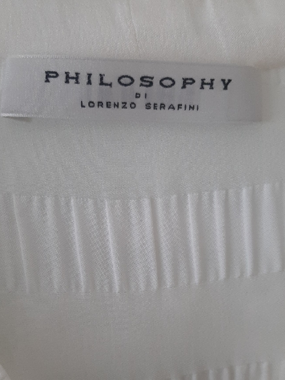 NWOT Orig $1,380 Philosophy🤍di Lorenzo Serafini White Lace Strip High-Low Sz 4 - Picture 2 of 16